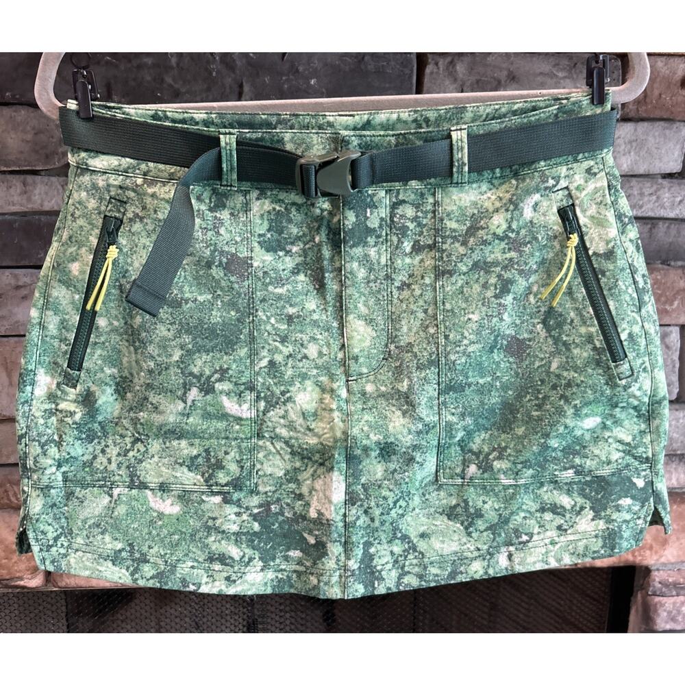 Women’s OUTDOOR VOICES Green Smoke Marble Rectrek Skirt Size M NWOT